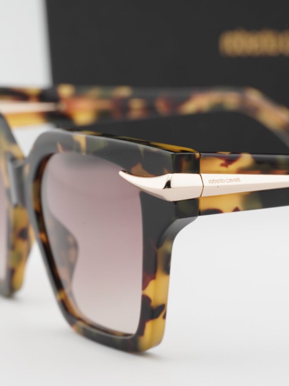 Roberto Cavalli SRC002M 0AGG Square Sunglasses - Havana / Brown - Picture 3 of 8